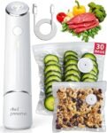 Chef Preserve Compact Vacuum Sealer for Food (Vacuum Sealer Machine + 30 Reusable Vacuum Bags) Powerful Handheld Vacuum Sealer Machine, Seal Meal Saver, Portable Food Sealer
