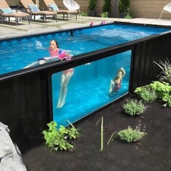 Fiberglass Acrylic Window Pool Swimming Outdoor Above Ground Pool Prefabricated Container Swimming